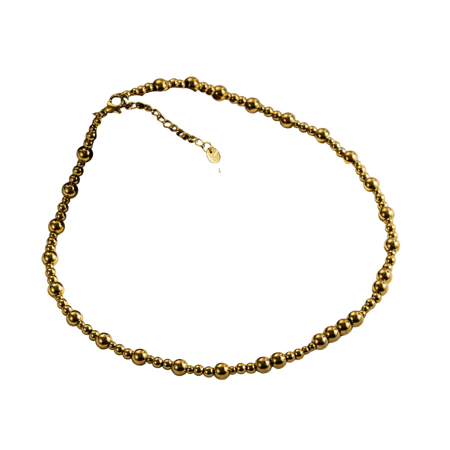 Tay Gold Beaded Necklace