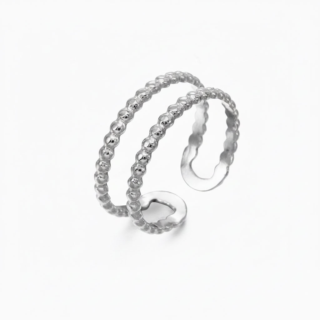 Beaded Silver Ring