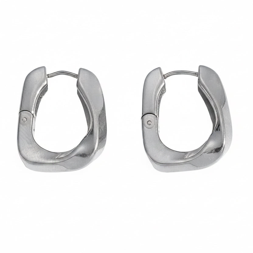 Lizette Silver Hoops