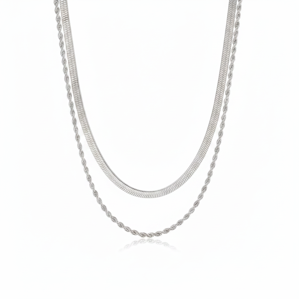 Silver 2 Layer Snake Chain