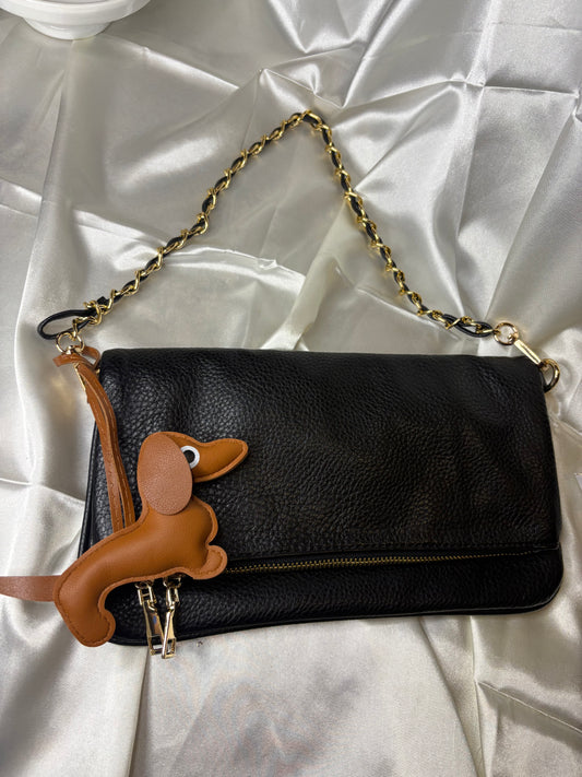 Light brown Brown Winnie Dog Purse Charm