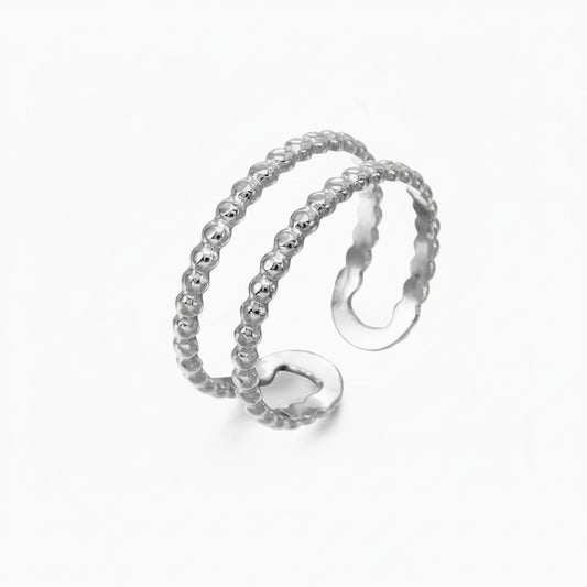 Beaded Silver Ring