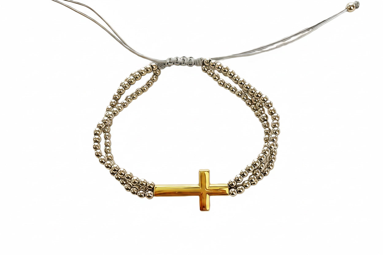 Beaded Cross Bracelet