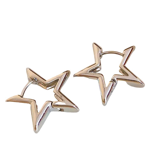 Silver Star Earrings