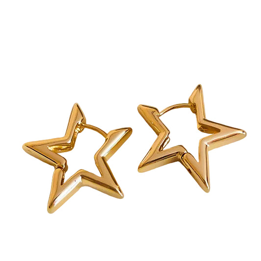 Gold Star Earrings