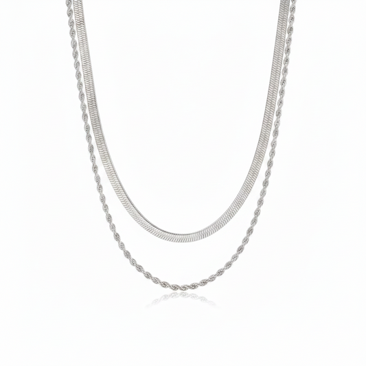 Silver 2 Layer Snake Chain